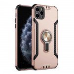 Wholesale Airvent Holder 360 Ring Stand Armor Case with Magnetic Metal Plate for iPhone 11 6.1 (Rose Gold)